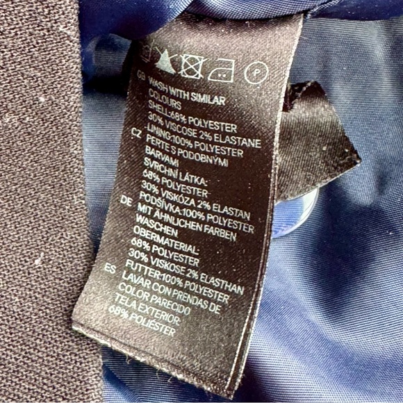 H&M Size 6 Tailored Double Breasted Wool Blend Coat‎ Black - Picture 5 of 14